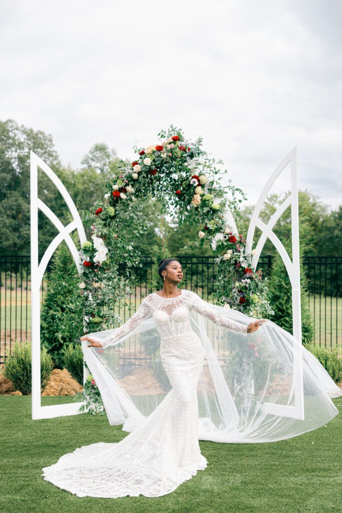 Donovan Manor rose garden arch