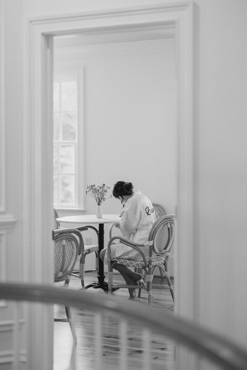 Bride Writing Thank You Notes