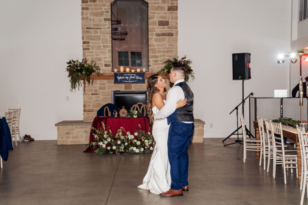 wedding venue with fireplace