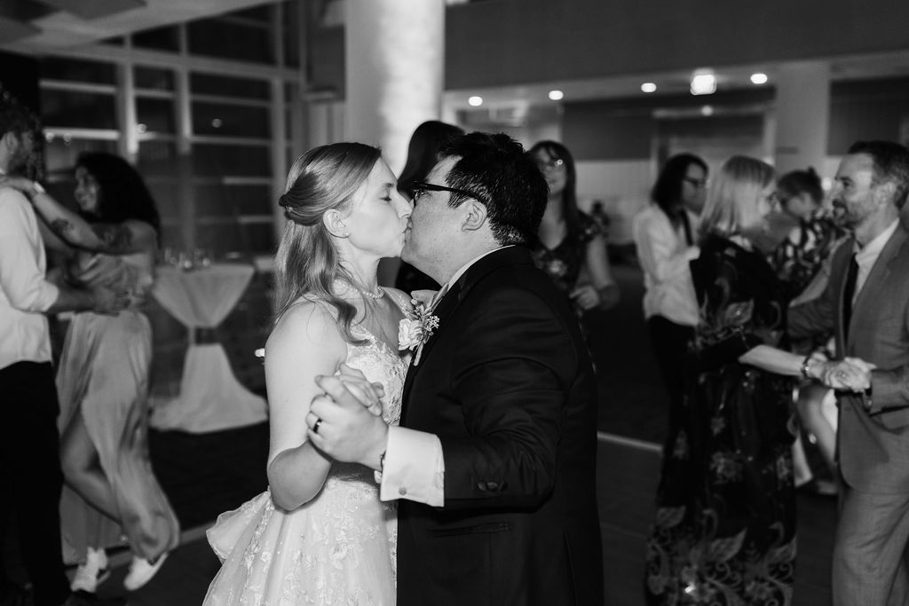Bride and groom dance