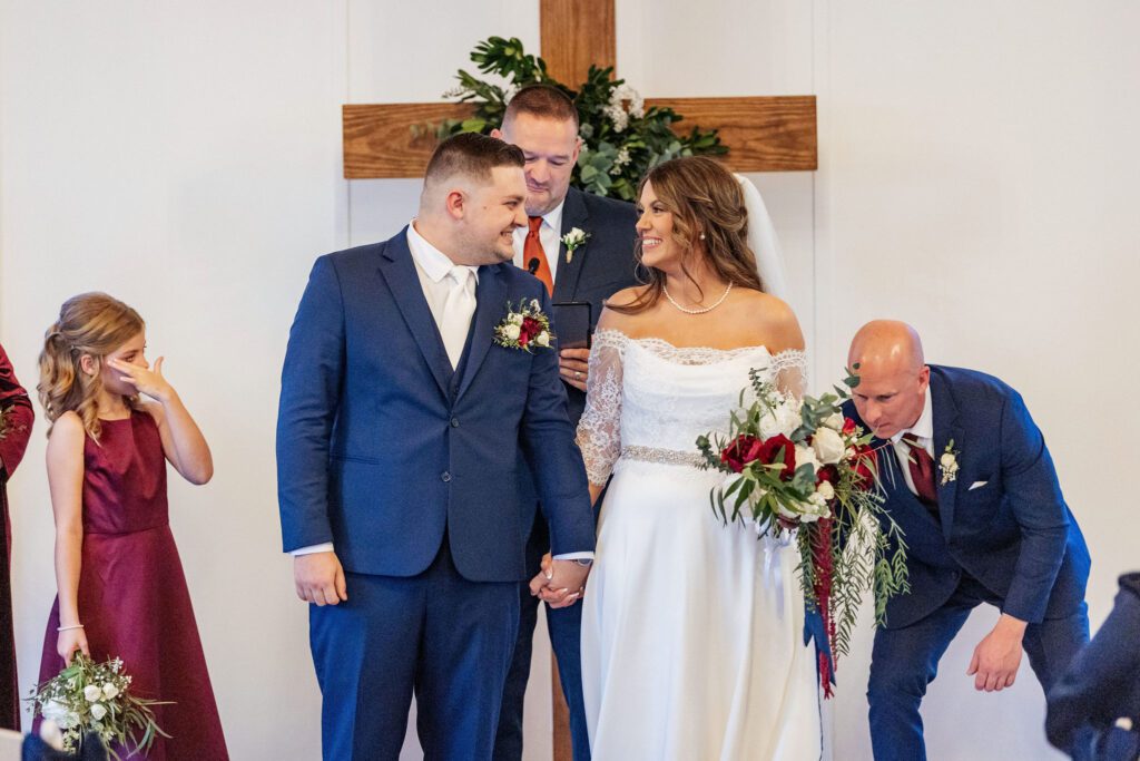 Wedding with cross