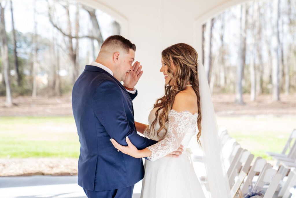 Bridal hair half up half down