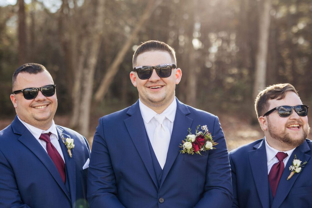 Navy groom's suit